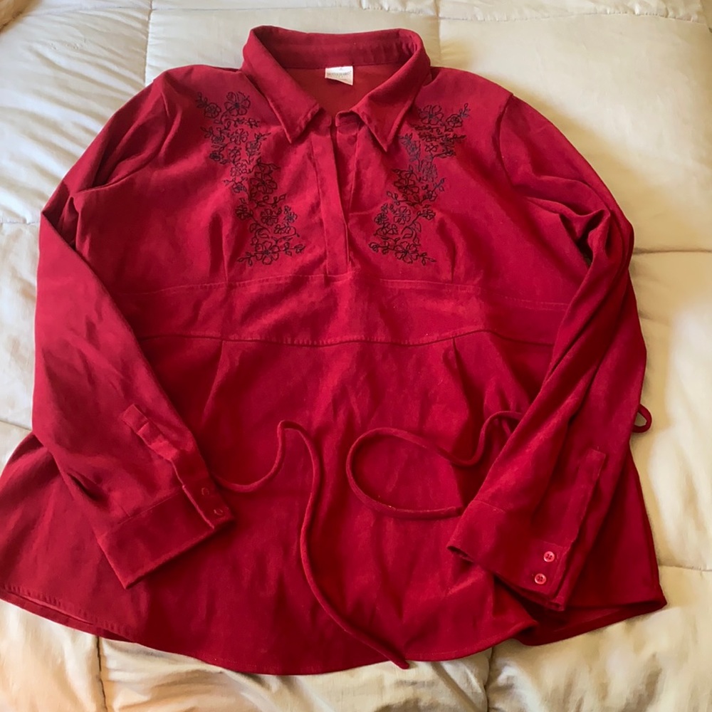 Motherhood maternity embroidered shirt